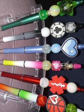 Hand Beaded Pens - Unique Designs - Extra Ink Refills